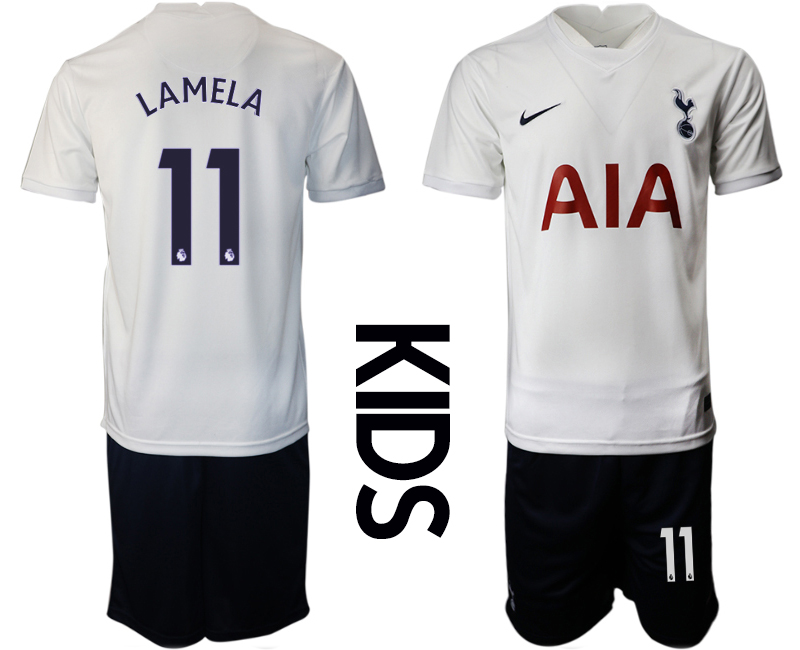 Youth 2021-2022 Club Tottenham home white #11 Nike Soccer Jersey->youth soccer jersey->Youth Jersey